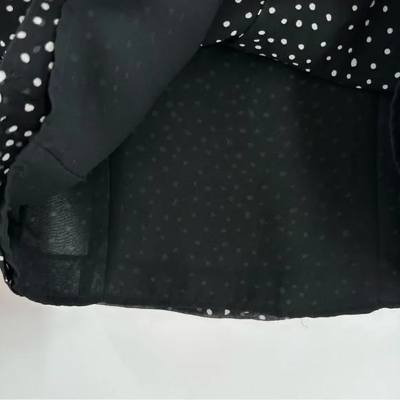 Maggie Boutique Vintage Black/White 100% Silk Lined Blouse Women’s Size 14 - Picture 5 of 14